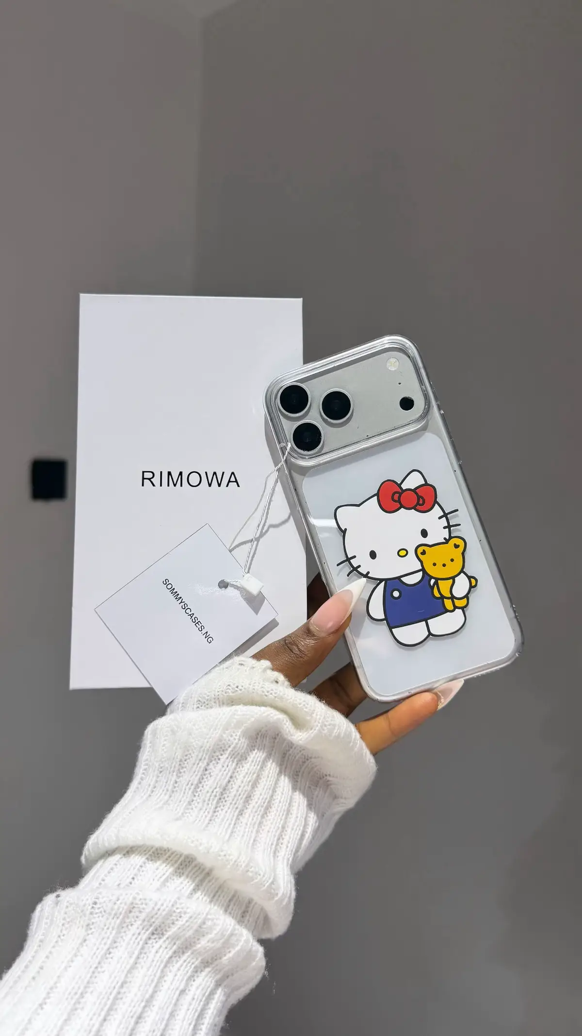 Clear case with Hello Kitty