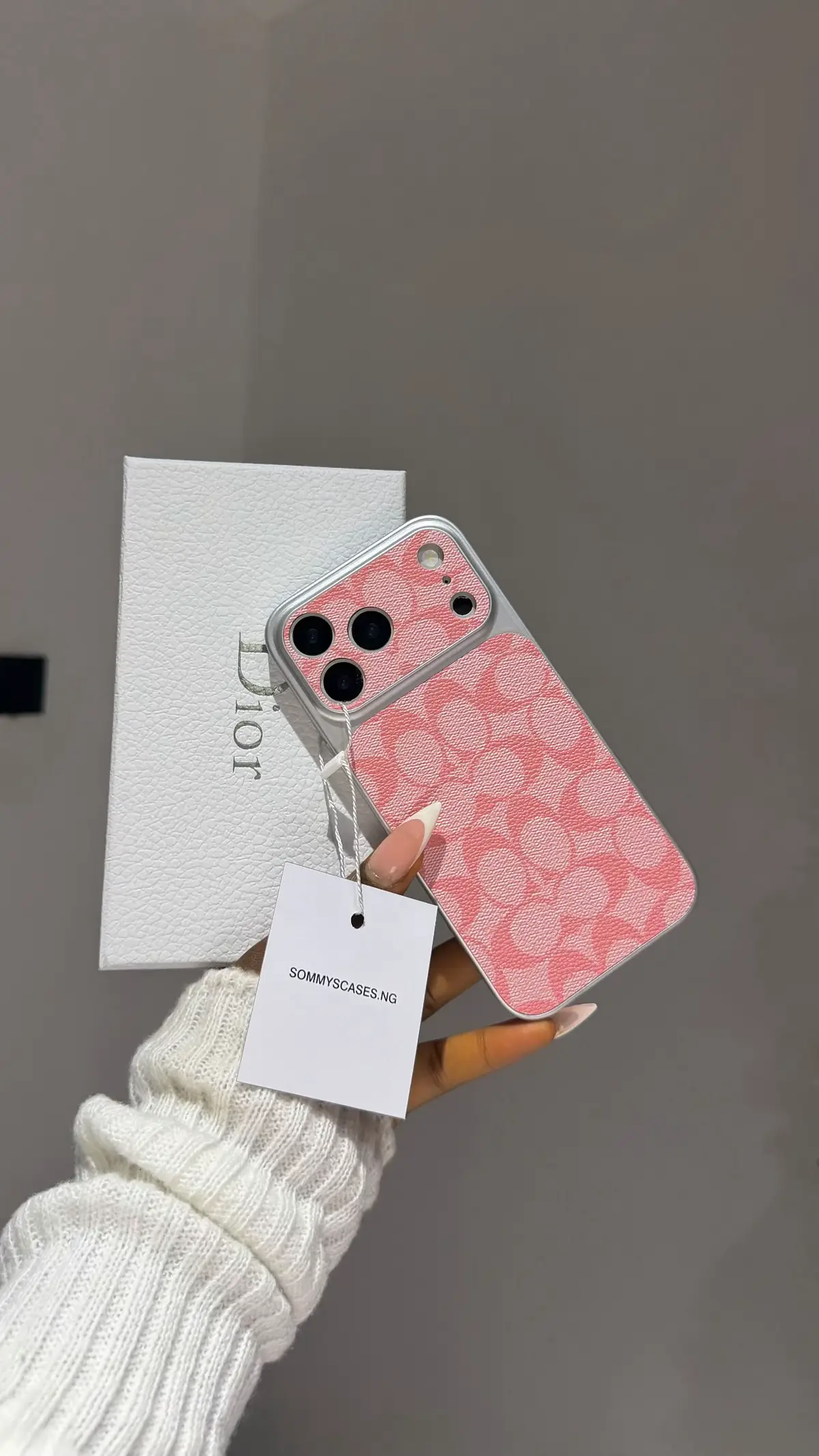 Pink quilted case